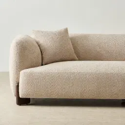 Celia Mid Beige 2-Seater Woven Fabric Sofa
