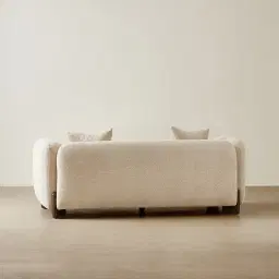 Celia Mid Beige 2-Seater Woven Fabric Sofa