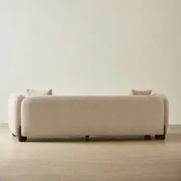 Celia Mid Beige 3-Seater Woven Fabric Sofa