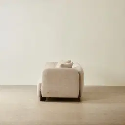 Celia Mid Beige 3-Seater Woven Fabric Sofa