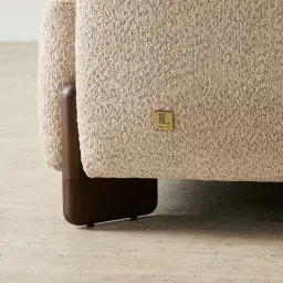 Celia Mid Beige 3-Seater Woven Fabric Sofa