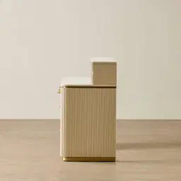 San Pierre Kids Beige Painted Wooden Study Desk