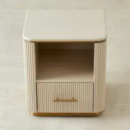 San Piere Kids Beige Painted Wooden Bedside Table