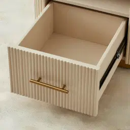 San Piere Kids Beige Painted Wooden Bedside Table