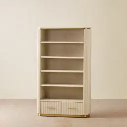 San Pierre Kids Beige Painted Wooden Bookshelf