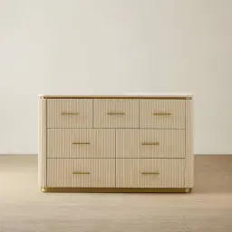 San Pierre Kids Beige Painted Wooden Dresser