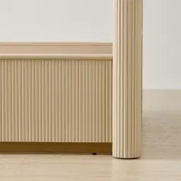 San Pierre Beige Painted King Single Bed