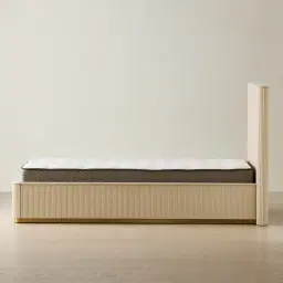 San Pierre Beige Painted King Single Bed