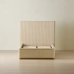 San Pierre Beige Painted King Single Bed