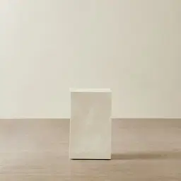 Santorini Snow Glossy Sintered Stone Short Plinth 30x30x50cm