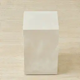 Santorini Snow Glossy Sintered Stone Short Plinth 30x30x50cm