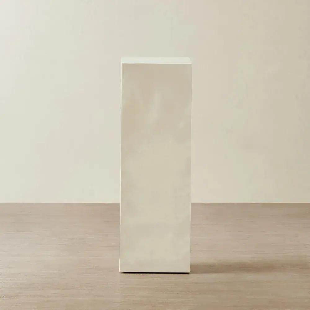 Santorini Snow Glossy Sintered Stone High Plinth