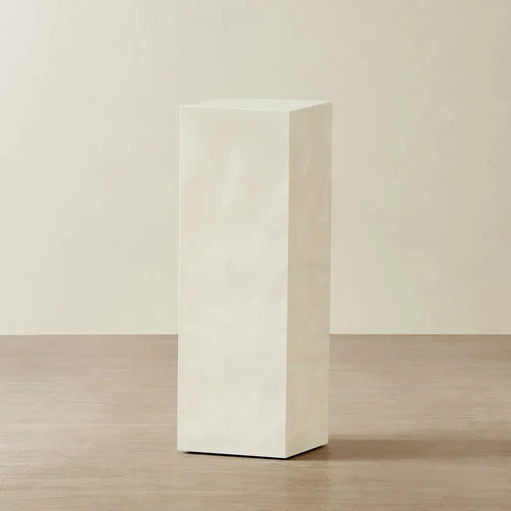 Santorini Snow Glossy Sintered Stone High Plinth