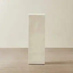 Santorini Snow Glossy Sintered Stone High Plinth 35x35x90cm