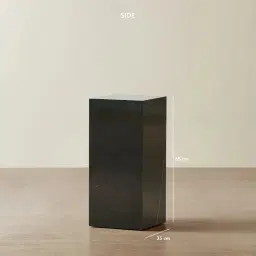 Santorini Nero Glossy Sintered Stone Medium Plinth 35x35x65cm