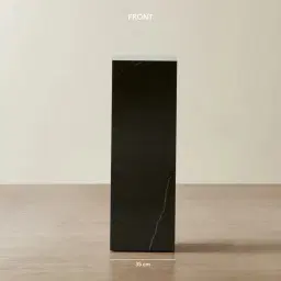 Santorini Nero Glossy Sintered Stone High Plinth 35x35x90cm