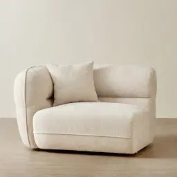 Isabella Cloud Cream Fabric Sofa - 1 Seater Left Arm