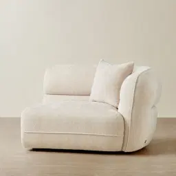 Isabella Cloud Cream Fabric Sofa - 1 Seater Right Arm