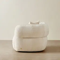 Isabella Cloud Cream Fabric Sofa - 1 Seater Right Arm