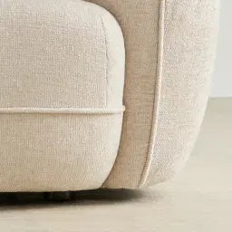 Isabella Cloud Cream Fabric Sofa - 1 Seater Right Arm