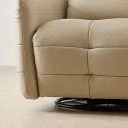 Sherlock Almond Cream Leather Electric Rocker Chair