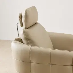 Sherlock Almond Cream Leather Electric Rocker Chair
