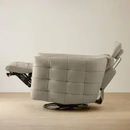 Sherlock Milk Coffee Leather Electric Rocker Chair