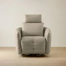 Sherlock Milk Coffee Leather Electric Rocker Chair