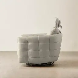 Sherlock Milk Coffee Leather Electric Rocker Chair