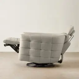 Sherlock Milk Coffee Leather Electric Rocker Chair