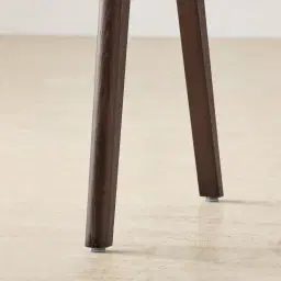 Romina Sand Beige Vegan Leather Dining Chair - Ebony Brown Ash Legs 