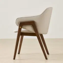 Romina Glacier Grey Vegan Leather Dining Chair - Smoky Ash Legs