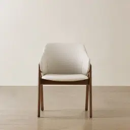 Romina Glacier Grey Vegan Leather Dining Chair - Smoky Ash Legs