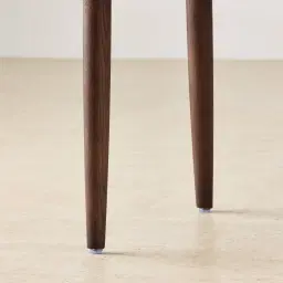 Gloria Sand Beige Vegan Leather Dining Chair - Ebony Brown Ash Legs