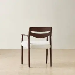 Gloria Fusion Grey Fabric Dining Chair - Ebony Brown Ash Legs