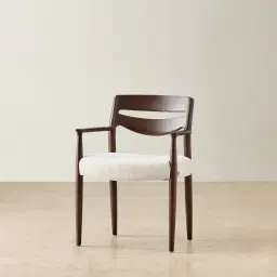 Gloria Fusion Grey Fabric Dining Chair - Ebony Brown Ash Legs