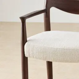 Gloria Fusion Grey Fabric Dining Chair - Ebony Brown Ash Legs