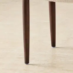 Gloria Fusion Grey Fabric Dining Chair - Ebony Brown Ash Legs