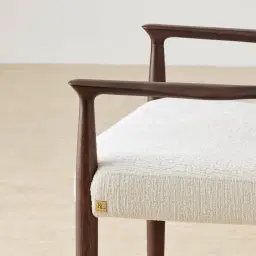 Gloria Fusion Grey Fabric Dining Chair - Ebony Brown Ash Legs