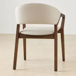 Athens Glacier Grey Vegan Leather Dining Chair - Smoky Ash Legs