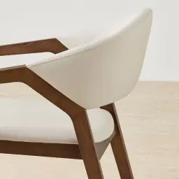 Athens Glacier Grey Vegan Leather Dining Chair - Smoky Ash Legs