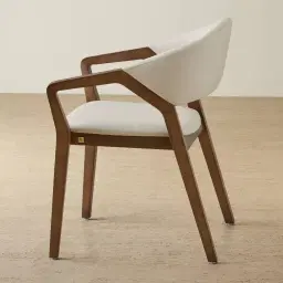 Athens Glacier Grey Vegan Leather Dining Chair - Smoky Ash Legs