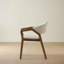 Athens Glacier Grey Vegan Leather Dining Chair - Smoky Ash Legs