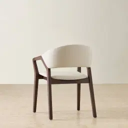 Athens Glacier Grey Vegan Leather Dining Chair - Ebony Brown Ash Legs