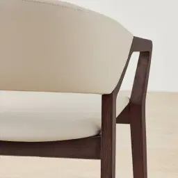 Athens Glacier Grey Vegan Leather Dining Chair - Ebony Brown Ash Legs