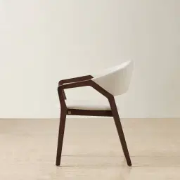 Athens Glacier Grey Vegan Leather Dining Chair - Ebony Brown Ash Legs