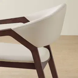 Athens Glacier Grey Vegan Leather Dining Chair - Ebony Brown Ash Legs