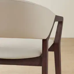 Athens Glacier Grey Vegan Leather Dining Chair - Ebony Brown Ash Legs