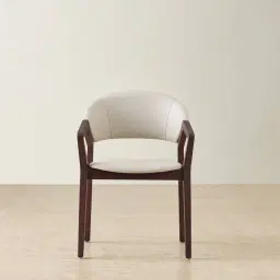 Athens Glacier Grey Vegan Leather Dining Chair - Ebony Brown Ash Legs