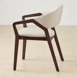 Athens Glacier Grey Vegan Leather Dining Chair - Ebony Brown Ash Legs